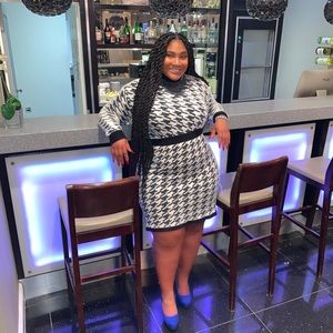 Houndstooth Sweater Skirt Set